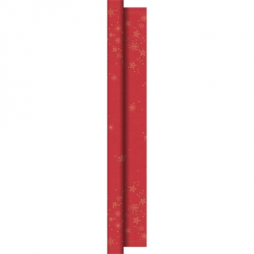 10 Meter Duni Dunicel Tischdeckenrolle Star Shine Red, Breite 1,18 m
