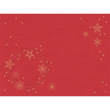 Duni Dunicel Tischsets Star Shine Red, 30 x 40 cm