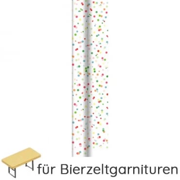 40 Meter Duni Tischdeckenrolle Happy Bubbles für Bierzeltgarnitur, 90 cm