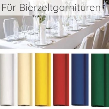 40 Meter Tischdeckenrolle für Bierzeltgarnitur in 7 Farben, Breite 90 cm