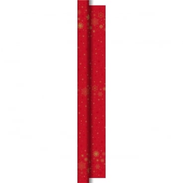 10 Meter Duni Dunicel Tischdeckenrolle Stargazing Red, Breite 1,18 m