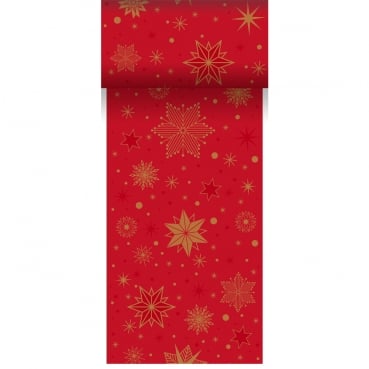 20 Meter Rolle Duni Bio Dunicel® Tischläufer Stargazing Red