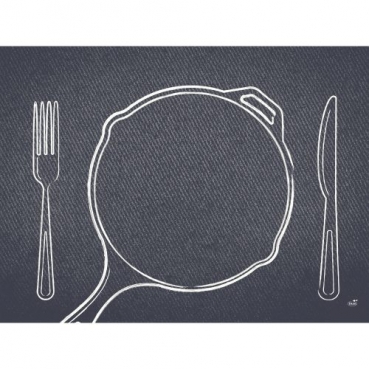 Duni Papier Tischsets Plate It Black, 30 x 40 cm
