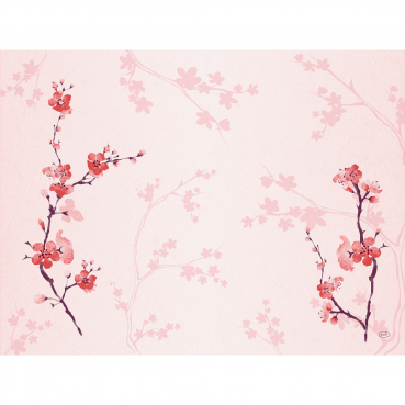 Duni Papier Tischsets Cherry Breeze Pink, 30 x 40 cm