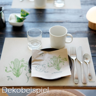 Duni Tischsets Veggies aus Graspapier hergestellt, 30 x 40 cm Dekobeispiel - Duni Veggies