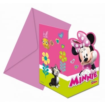 6er Pack Einladungskarten Minnie mit Umschlag