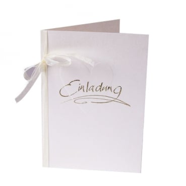 Einladungskarte Goldene Hochzeit in Creme