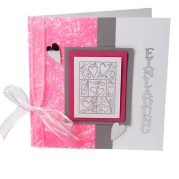 Einladungskarte Hochzeit in Pink