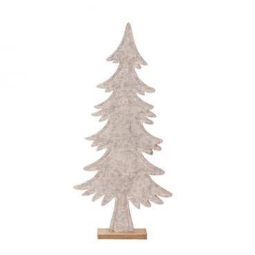 Deko Filz Tannenbaum auf Sockel, in Beige meliert, 39,5 cm