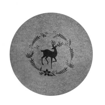 Filz Tischset Stolzer Hirsch, rund, 38 cm