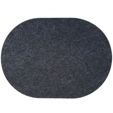 2er Set Filz Tischset oval in 10 Farben, 43 x 31 cm 2 Filz Tischset oval  in dunkelgrau meliert.