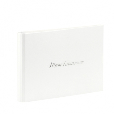Gästebuch, Fotoalbum -Meine Kommunion- in Weiß metallic