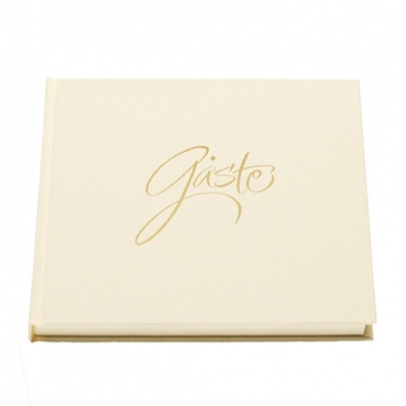Gästebuch, Fotoalbum Hochzeit, Forever in Creme/Gold
