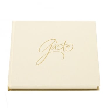 Gästebuch, Fotoalbum Hochzeit, Forever in Creme/Gold