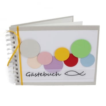 Gästebuch, Fotoalbum Kommunion, Konfirmation, Taufe, Bunte Punkte