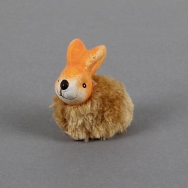 Gastgeschenk Ostern, Häschen mit Plüschfell in Braun, im Tütchen Gastgeschenk Ostern, Häschen mit Plüschfell in Braun.