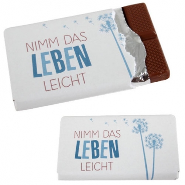 Gastgeschenk Schokolade -Nimm das Leben leicht-