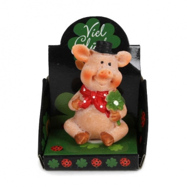 Gastgeschenk Silvester, Glücksschweinchen im Display, Nr. 6