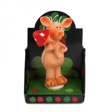 Gastgeschenk Silvester, Glücksschweinchen im Display, Nr. 1