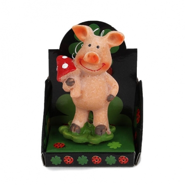 Gastgeschenk Silvester, Glücksschweinchen im Display, Nr. 4