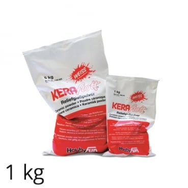 1 kg weiße Gießmasse, Reliefgießpulver Keraflott, für Figuren und Formen