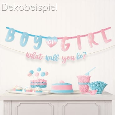 Gender Reveal Party Girlande -Boy or Girl?-