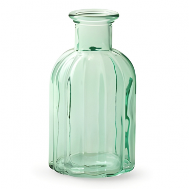 Glas Flaschen Vase Vintage, Norinne in Mintgrün, 14 cm