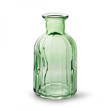 Glas Flaschen Vase Vintage, Norinne in Grün, 14 cm
