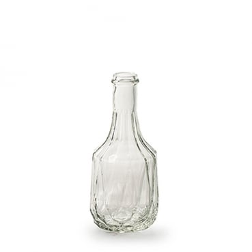 Glas Flaschen Väschen klein Vintage, Rochelle, klar, 13 cm