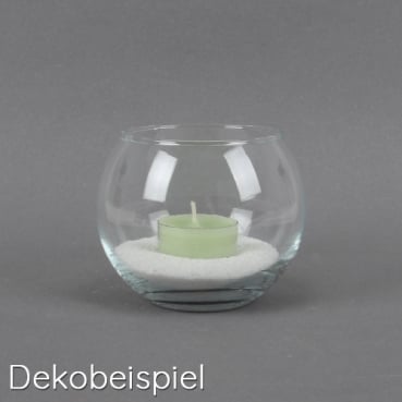 Glas Vase Kugel, Teelichthalter, Größe XS, 95 mm.