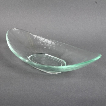 Glasschale oval mit zartem Muster, klar, 27,5 cm