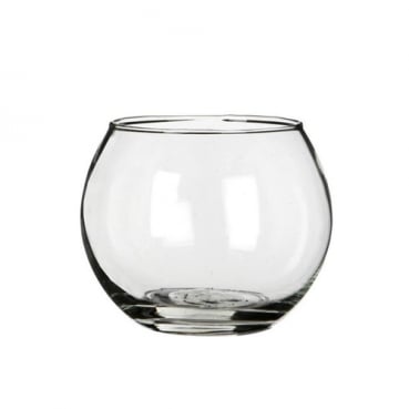 Glas Teelichthalter, Vase Kugel, Größe XS,  95 mm