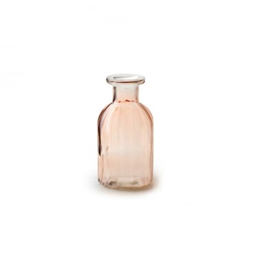 Kleines Glas Flaschen Väschen, Norinne in Altrosa, 10,5 cm
