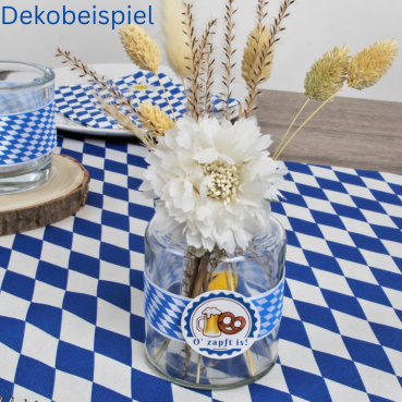 Glas Väschen, große Öffnung, Bayrische Raute, Bierfest, 10 cm