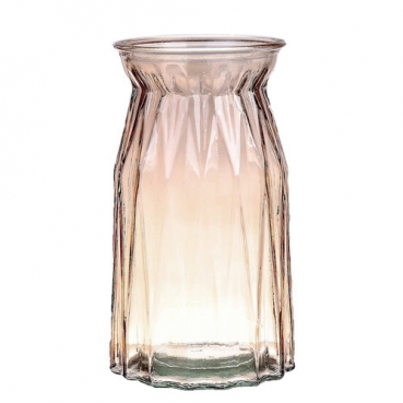 Glas Vase, Ruby in Taupe, 20 cm