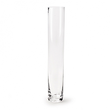 Glas Vase rund, schmal, 25 cm