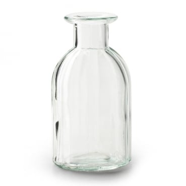 Glas Flaschen Vase Vintage, Norinne, klar, 14 cm
