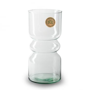 Große Glas Vase, Windlicht, Dekoglas, ECO -Funny Z-, klar, 25 cm