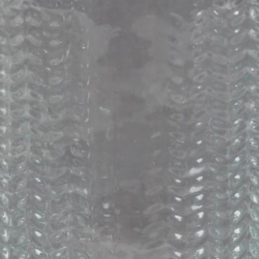 Kleines Glas Flaschen Väschen, gemustert, klar, 10 cm.