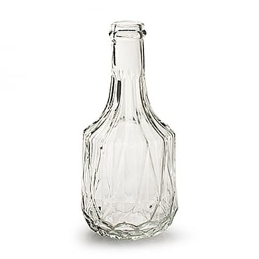 Glas Flaschen Vase Vintage, Rochelle, klar, 18 cm