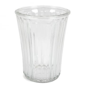 Glas Windlicht Vintage für Kerzen und Blumen, gestreift, 13 cm