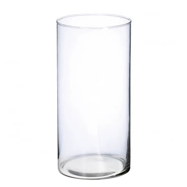 Glas Vase Zylinder, 10 x 22,5 cm