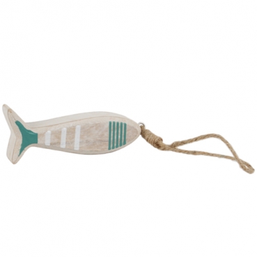 Holz Fisch Anhänger gestreift, Nr. 3, 10 cm