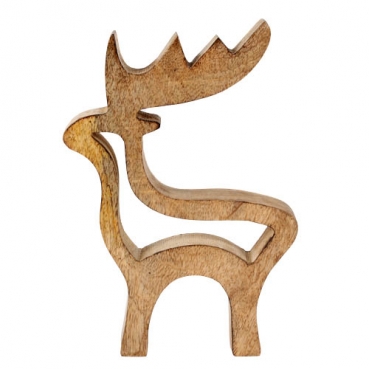 Holz Rentier, Weihnachten, 21 cm