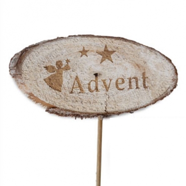 Holz Scheibenstecker -Advent-, 29 cm