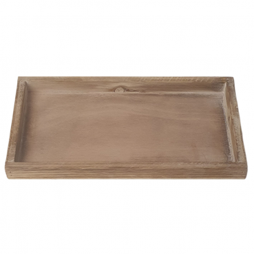 Holztablett, Gesteckunterlage, rechteckig in Braun, 25 cm