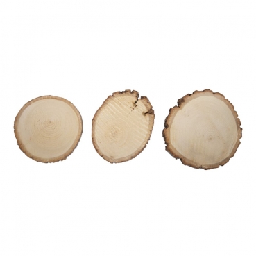 3 Holzscheiben, Kerzenteller, Untersetzer, 9 - 13 cm 3 Holzscheiben, Kerzenteller, Untersetzer, 9 - 13 cm.