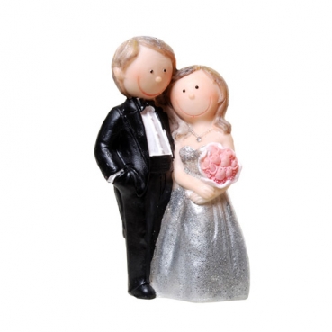 Jubiläumspaar Silberne Hochzeit, Blumenstrauß, 13 cm