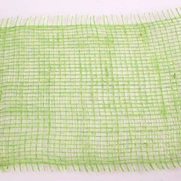 10 Meter Jute Tischband, schmal, grobmaschig in Hellgrün, 15 cm 10 Meter Jute Tischband, schmal, grobmaschig in Hellgrün, 15 cm Detail