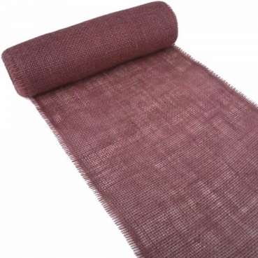 5 Meter Jute Tischläufer in Feige, 30 cm